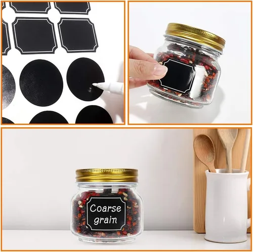 Vista 5 de STARSIDE Paquete de 24 tarros de cristal de 8 onzas con tapas de boca regular, 250 ml, recipientes perfectos para mermelada, miel, caramelos
