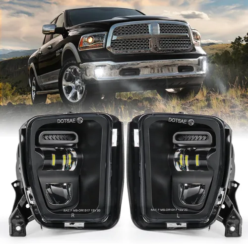 Vista 9 de BICYACO Luz antiniebla LED con DRL para Dodge Ram 1500 2500 3500 2002-2009
