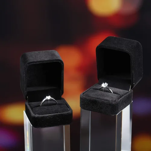 Vista 7 de Maitys 48 cajas de terciopelo para anillos a granel para exhibición de joyas, caja de anillo de compromiso de boda, caja de joyería, cajas