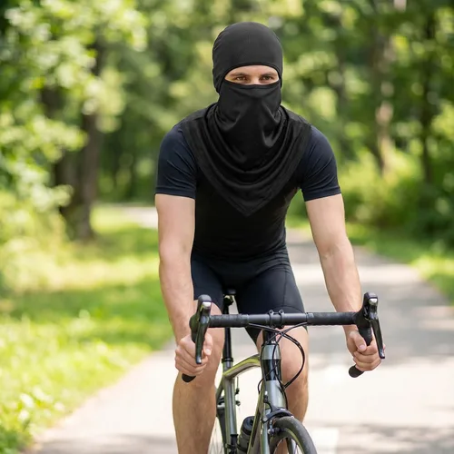 Vista 5 de 6 pasamontañas para máscara de esquí, cubierta de cuello largo, cubierta facial de verano, protector de cuello, protección UV para hombres y mujeres