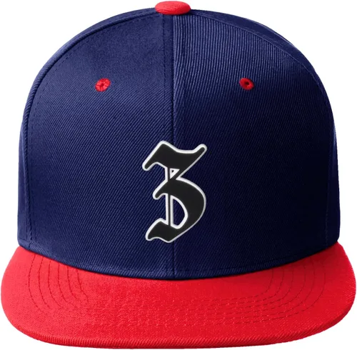 Vista 348 de Daxton Gorra clásica con visera de billete plano con letras del alfabeto inglés antiguo de la A a la Z