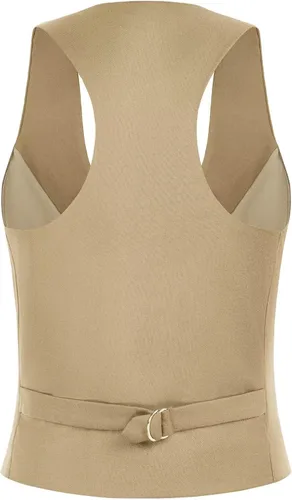 Vista 121 de GRACE KARIN - Chaleco corto para mujer con espalda cruzada, chaleco estilo académico y retrofuturista