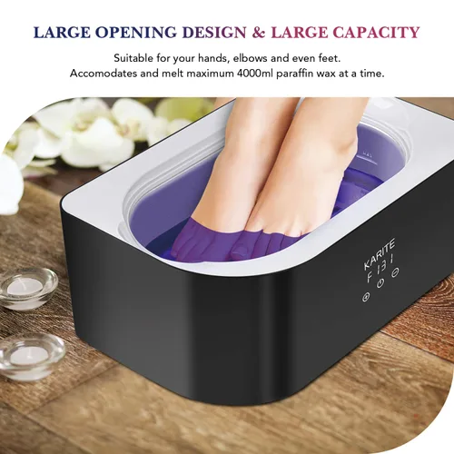 Vista 7 de Máquina de cera de parafina para manos y pies - Karite Baño de cera de parafina 4000ml (135.3 fl oz) Calentador de cera de parafina Kit hidratante