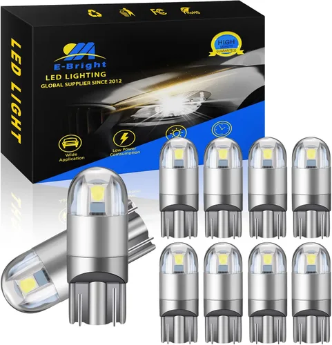 Vista 7 de YM E-Bright T10 194 - Luces LED para interior de automóvil, 168 W5W, 3030 chips 2825, bombilla LED, cúpula, mapa, puerta de maletero, luz de azul