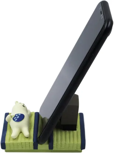 Vista 7 de Suillty Soporte de teléfono celular de escritorio de gato lindo de resina para iPhone Xs/Max/XR/X/8/6 Plus (oso)
