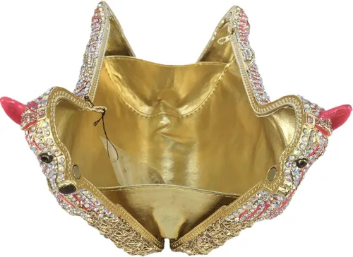 Vista 6 de Boutique De FGG Bolsas de noche para cachorros y embragues para mujer, fiesta formal, caniche, perro, bolso de mano de cristal, bolso de mano de boda