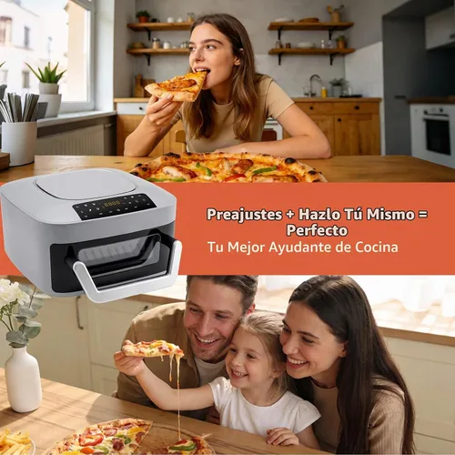 Vista 6 de Freidora de aire 8 en 1 calefacción superior e inferior, horno