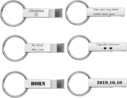 Vista 4 de PiercingJ - Llavero personalizable con abrebotellas de acero inoxidable