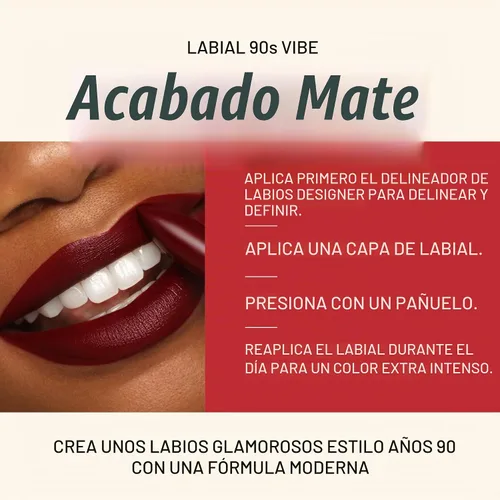 Vista 3 de Runway Rogue 90s Vibe Lápiz Labial, Lápiz Labial Hidratante Mate Midnight-Merlot Borgoña Oscuro, '1993