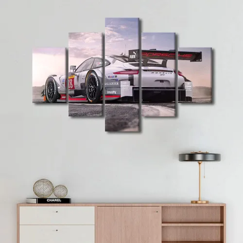 Vista 9 de TUMOVO Lienzo decorativo de pared para sala de estar, carreras, decoración moderna del hogar, carreras de automóviles, carteles impresos en alta