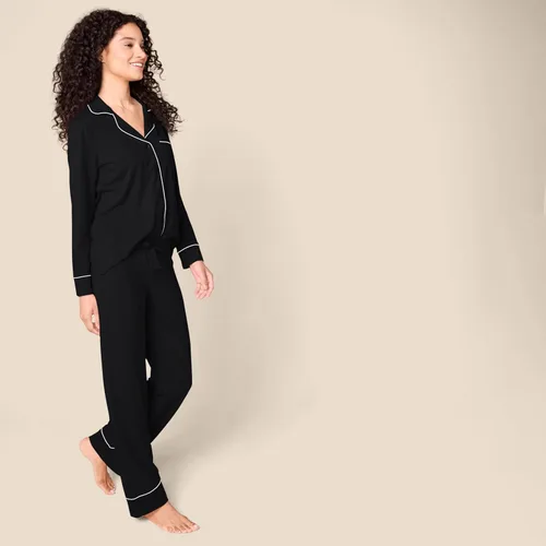Vista 2 de Tienda Essentials - Conjunto de pijama de mujer con camisa de manga larga y pantalón largo de algodón modal