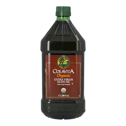 Vista 2 de Colavita Aceite de oliva virgen extra orgánico, paquete de 1 botella de plástico (68 onzas líquidas)