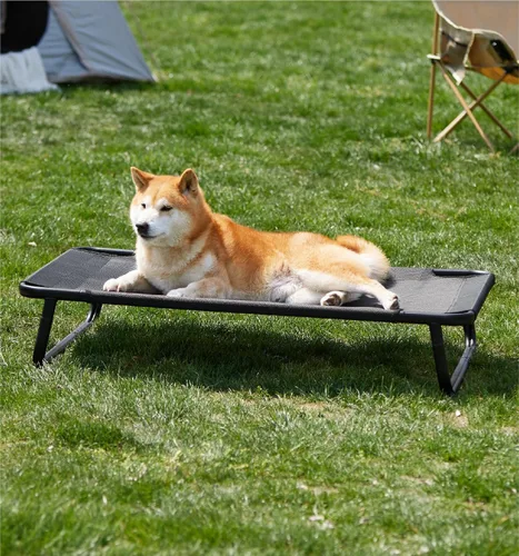 Vista 8 de MADE 4 PETS Cama elevada y refrescante para perros pequeños y medianos: cuna elevada para mascotas con malla transpirable, patas antideslizantes