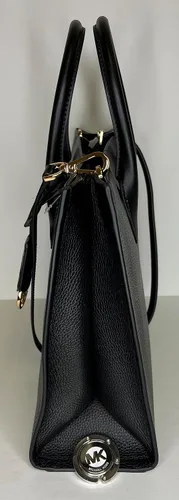 Vista 7 de Michael Kors Mirella MD EW Logo Tote Bag incluido con gran cartera Continental y gancho para bolso
