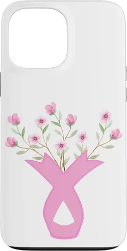 Vista 24 de Flower Jar Pink Ribbon Breast Cancer Awareness Month Women Case for iPhone 17