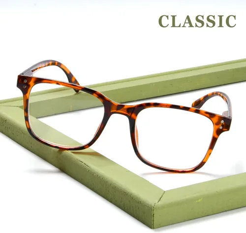Vista 6 de Eyekepper Paquete de 5 lentes de lectura grandes – Lectores cuadrados para hombres y mujeres +0.50