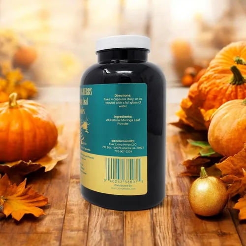 Vista 4 de Hoja de Moringa 300 Cápsulas