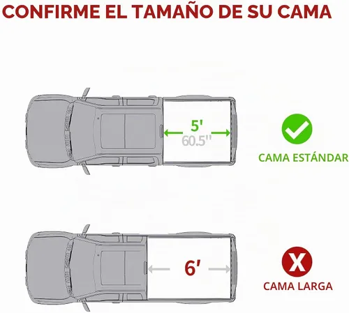 Vista 2 de YITAMOTOR - Cubierta dura de tres pliegues para plataforma de camioneta, FRP, compatible con Toyota Tacoma 2005-2015 (Excl. Edición Trail) de 5 pies