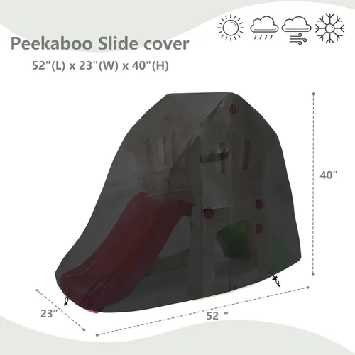Vista 2 de Funda deslizante para niños pequeños, apta para esconderse y buscar escalador, impermeable, a prueba de polvo, anti-UV, para exteriores, solo funda