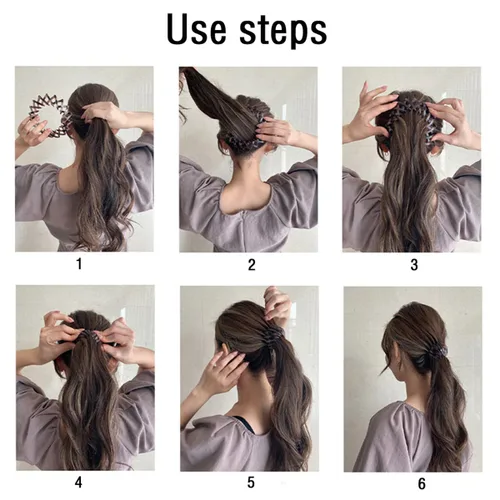 Vista 3 de Bird Nest - Pinzas para el cabello, soporte para cola de caballo, pinzas para el cabello, bandas para el cabello, accesorios para el cabello