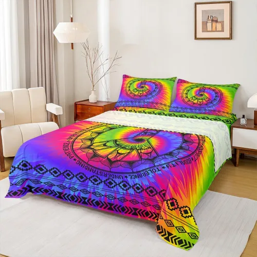 Vista 13 de Juego de sábanas para niños estilo vaquero occidental tamaño individual, juego de ropa de cama con diseño geométrico de cactus, decoración
