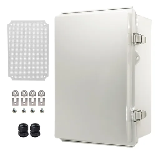 Vista 29 de Caja Eléctrica Impermeable para Exteriores Caja de Conexiones Resistente a la Intemperie IP67 Carcasa de Plástico ABS Caja de Proyecto para Gris