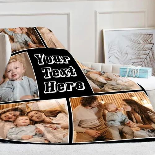 Vista 88 de Manta personalizada con imagen, manta personalizada con texto de fotos, manta de fotos personalizada para amiga, mamá y papá, regalos personalizados