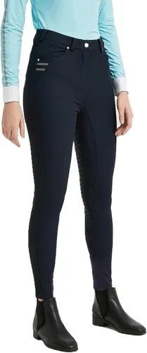 Vista 6 de FunRiding Pantalones de montar a caballo con agarre de silicona para mujer Cintura media con visera delantera