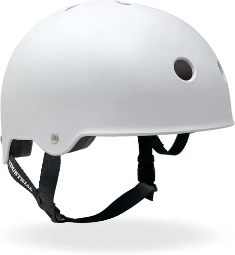 Vista 2 de Industrial Casco ligero para monopatín, bicicleta, scooter y patinaje de ruedas blanco (Flat White)