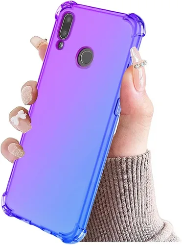 Vista 6 de Funda para Huawei Y9 2019, Enjoy 9 Plus JKM-LX1 Case, Crystal Clear Case Gradient Slim Anti Scratch TPU a prueba de golpes Funda protectora