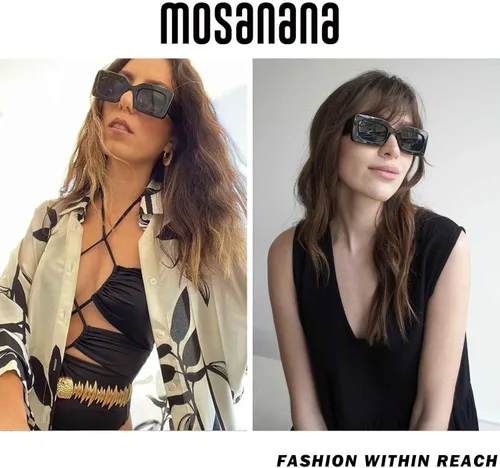Vista 2 de mosanana Gafas de sol rectangulares de moda para mujeres y hombres, modelo Trimble