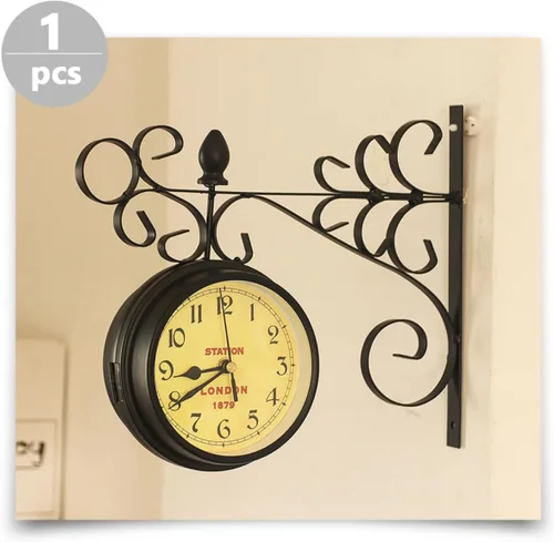 Vista 9 de Relojes de pared decorativos reloj de pared grande de doble cara para sala de estar, decoración del hogar y oficina