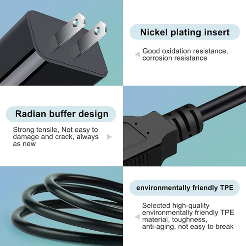 Vista 2 de Repuesto para cargador Stanley Fatmax de 5 V, adaptador USB a USB, cable de carga para Stanley SL10LEDS, SL10LEDSL, TL450, TL600, SAT3S, SS4LS, Zero