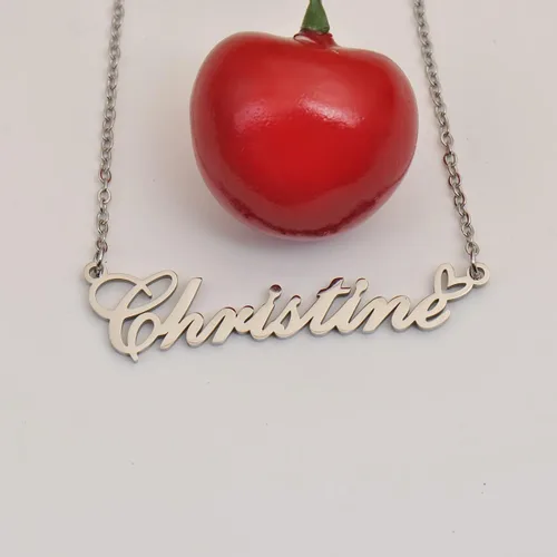 Vista 3 de HUAN XUN Collares personalizados con dije de inicial para mujer en oro y plata