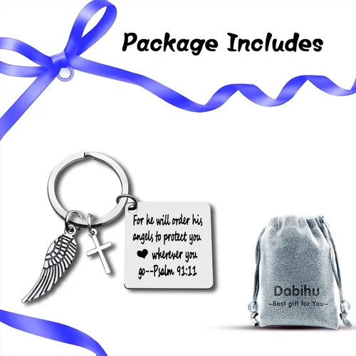 Vista 7 de Llavero cristiano de regalo para mujeres y hombres, joyería religiosa, regalos de primera comunión, regalos de cumpleaños, bautismo, llavero
