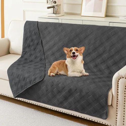 Vista 32 de hyha - Manta impermeable para cama de perro, mantas suaves para mascotas, funda impermeable para sofá para perros, fundas reversibles lavables