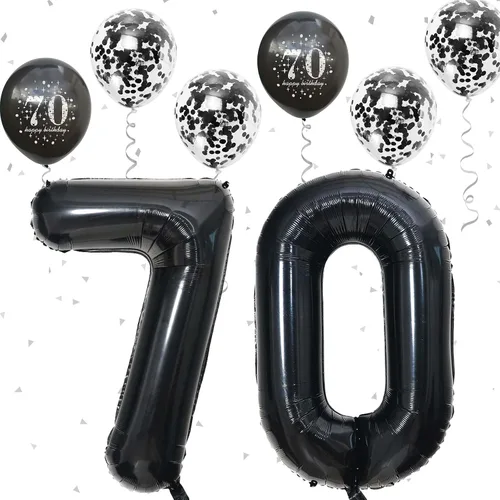 Vista 22 de Decoraciones de cumpleaños número 18 para niños y niñas, globo de aluminio con el número 18 de 40 pulgadas, globos de látex negros y metálicos
