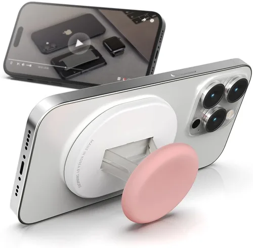 Vista 3 de Sinjimoru Agarre magnético para teléfono, soporte magnético para teléfono compatible con soporte MagSafe, asegurando la comodidad de los dedos