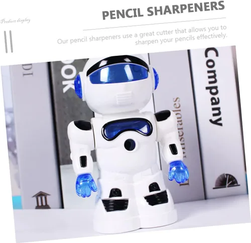 Vista 4 de Tofficu Sacapuntas robótico para niños, 2 uds, sacapuntas para niños, sacapuntas portátil Kidzrobotix, sacapuntas para estudiantes, uso automático