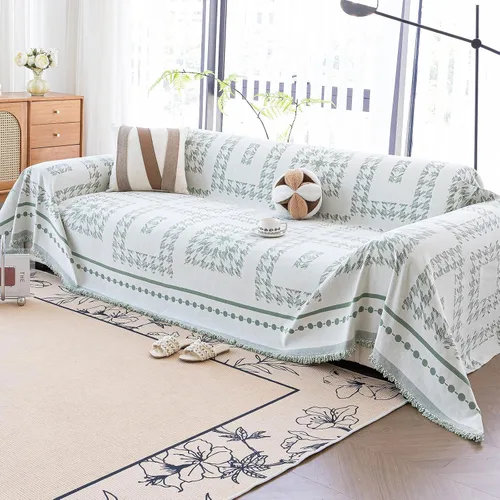 Vista 9 de Funda para sofá, funda lavable para sofá para perros, fundas de felpilla para sofá para protector, aptas para mascotas (71"x 71"/Verde/1 unidad)