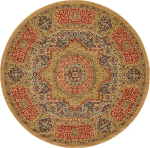 Vista 20 de Unique Loom Palace Collection - Alfombra bohemia tradicional, medallón, vintage (2 pies x 3 pies, rectangular, azul claro/bronceado)
