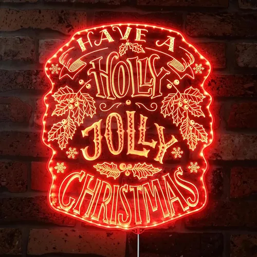 Vista 13 de ADVPRO Regalos de árbol de Navidad presenta luces RGB Dynamic Glam LED Sign - Forma de corte a borde - Decoración de pared inteligente 3D