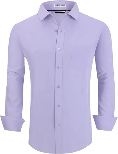 Vista 34 de Alex Vando - Camisa para hombre de manga larga con ajuste regular 06 negro