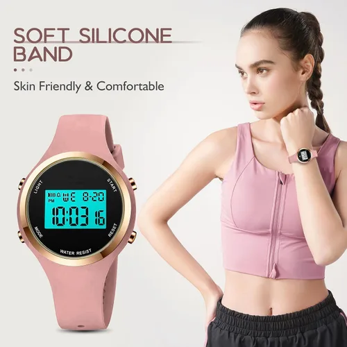 Vista 4 de XCZAP El deporte al aire libre relojes reloj despertador 5Bar impermeable LED Digital Watch