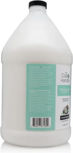 Vista 2 de The Coat Handler Undercoat Control - Acondicionador para perros con fragancia de leche de coco, 1 galón, combate y reduce el desprendimiento