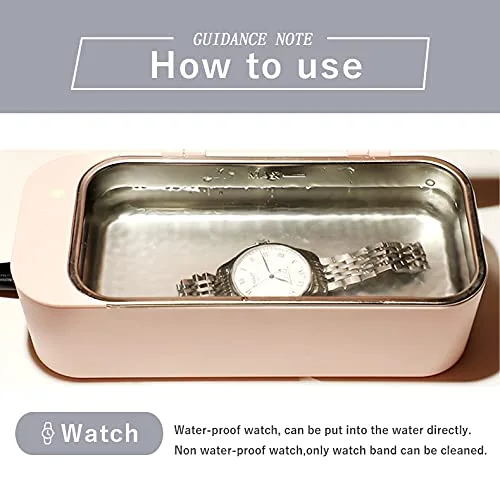 Vista 6 de Limpiador ultrasónico para anteojos, anillos, monedas, joyería, reloj con temporizador digital DL240 (Balck)