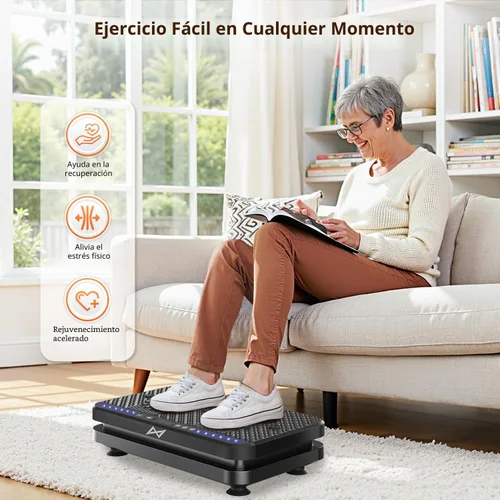 Vista 6 de AXV Vibration Plate Fitness Platform Exercise Machine Vibrating Shaking Full Body Shaker Workout Vibrate Stand Shake Board Sport Gym for Weight Loss
