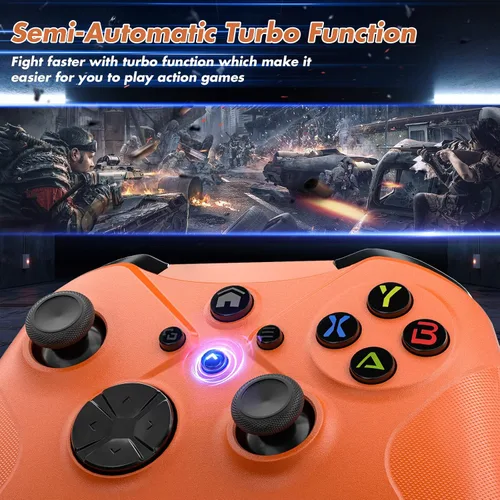 Vista 2 de Gamrombo Controlador inalámbrico para Xbox One, Xbox One XS, Xbox Series XS, AndroidiOSWindows, controlador de juegos de PC con conector