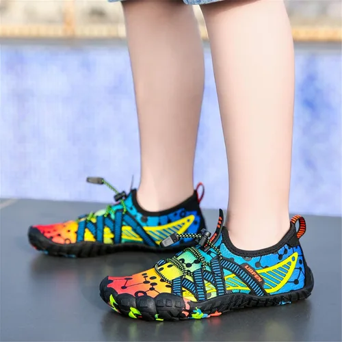 Vista 7 de UBFEN - Zapatos para el agua para niños y niñas zapatos acuáticos y livianos de secado rápido para ir a la playa practicar deportes hacer natación e