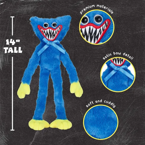 Vista 3 de Poppy Playtime - Peluche Scary Huggy Wuggy (felpa mediana de 14 pulgadas, serie 1) [Producto oficial]